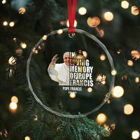 In Loving Memory of Pope Francis Crystal Glass Ornament Viva il Papa 1936-2025 TS02