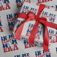 In My Baseball Mom Era Wrapping Paper Roll Game Day Sports Mom