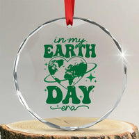 In My Earth Day Era Crystal Glass Ornament Cute Groovy Planet Heart TS02