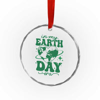 In My Earth Day Era Crystal Glass Ornament Cute Groovy Planet Heart TS02