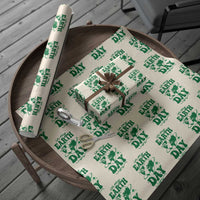 In My Earth Day Era Wrapping Paper Roll Cute Groovy Planet Heart - Wonder Print Shop