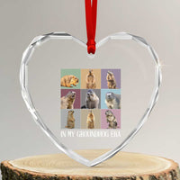 In My Groundhog Era Heart Crystal Glass Ornament Funny Woodchuck - Wonder Print Shop