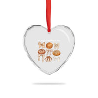 In My Sourdough Era Heart Crystal Glass Ornament Coquette Bows Baking Bread Lover - Wonder Print Shop