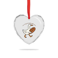 In My Sourdough Era Heart Crystal Glass Ornament Funny Silly Goose Sourdough - Wonder Print Shop