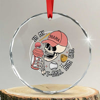 In My T-Ball Mom Era Skeleton Crystal Glass Ornament Baseball Mother's Day TS02