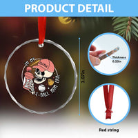 In My T-Ball Mom Era Skeleton Crystal Glass Ornament Baseball Mother's Day TS02