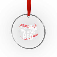 In October We Wear Red Crystal Glass Ornament Philadelphia Baseball Phillies - Wonder Print Shop