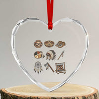 Indigenous Cultural Artifacts Heart Crystal Glass Ornament Native American Heritage Graphic