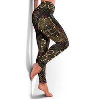 Indonesia Javanese Batik Leggings Nelson Mandela Madiba Vintage Style - Wonder Print Shop