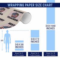 Inspiring Young Minds Teacher Wrapping Paper Roll 250th Anniversary Educator Gift