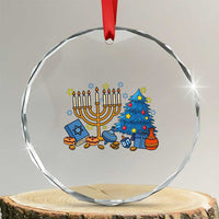 Interfaith Christmas Hanukkah Crystal Glass Ornament Celebration Festival Of Lights Gift TS12