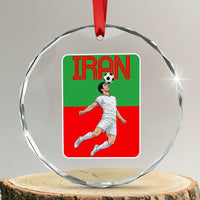 Iran Soccer Lover Crystal Glass Ornament Proud Persian Roots Gift