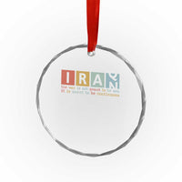 Iran The War Is Meant To Be Continuous Vintage Graphic Crystal Glass Ornament Orwell Quotes Geopolitical Satire
