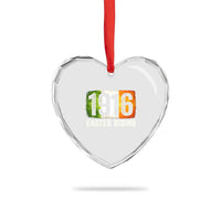 Ireland Easter Rising 1916 Heart Crystal Glass Ornament Irish Rebellion Vintage Flag