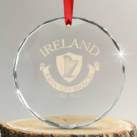 Ireland Erin Go Bragh Est 1922 Crystal Glass Ornament Irish Pride Vintage Harp - Wonder Print Shop