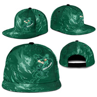 Ireland Rugby Pride Snapback Cap Celtic Shamrock Flame Fire Style