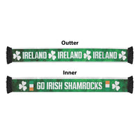 Ireland Rugby Ruffneck Scarf Go Irish Shamrocks