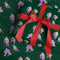 Iridescent Effect Hockey Players Retro Sport Lover Gift Wrapping Paper Roll - Wonder Print Shop