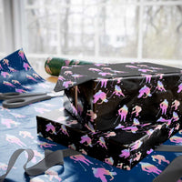 Iridescent Effect Hockey Players Retro Sport Lover Gift Wrapping Paper Roll - Wonder Print Shop