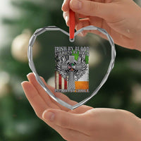Irish Americans Heart Crystal Glass Ornament Irish By Blood American By Birth Patriot By Choice Celtic Cross - Wonder Print Shop