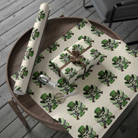 Irish Cowboy Skeleton Wrapping Paper Roll St Patricks Day Party Gift