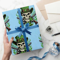 Irish Cowboy Skeleton Wrapping Paper Roll St Patricks Day Party Gift