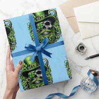 Irish Leprechaun Skull Wrapping Paper Roll St Patricks Day Party Gift