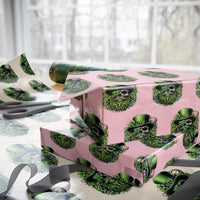 Irish Leprechaun Skull Wrapping Paper Roll St Patricks Day Party Gift