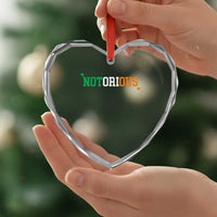 Irish Pride Boxing Fighting Notorious Heart Crystal Glass Ornament Irish Flag Lucky Shamrock Graphic
