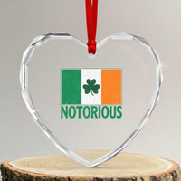 Irish Pride Boxing Fighting Notorious Heart Crystal Glass Ornament Vintage Ireland Flag Irish Retro Throwback