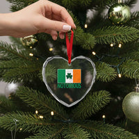 Irish Pride Boxing Fighting Notorious Heart Crystal Glass Ornament Vintage Ireland Flag Irish Retro Throwback