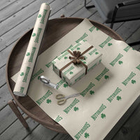 Irish Pride Boxing Fighting Notorious Wrapping Paper Roll Retro Shamrock Varsity Irish Lucky Clover Graphic