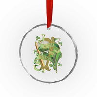 Irish Pride Crystal Glass Ornament Erin Go Bragh Harp Shamrock St Patrick's Day - Wonder Print Shop