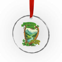 Irish Pride Crystal Glass Ornament Ireland Forever Erin Go Bragh Harp Shamrock - Wonder Print Shop