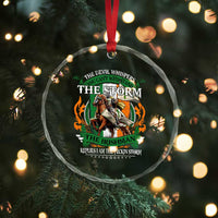 Irish Pride Crystal Glass Ornament The Devil Whispers You Can't Withstand The Storm The Irishman Replies - Wonder Print Shop
