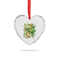 Irish Pride Heart Crystal Glass Ornament Erin Go Bragh Harp Shamrock St Patrick's Day - Wonder Print Shop