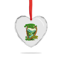 Irish Pride Heart Crystal Glass Ornament Ireland Forever Erin Go Bragh Harp Shamrock - Wonder Print Shop