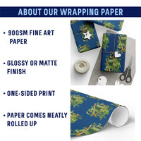 Irish Pride Wrapping Paper Roll Erin Go Bragh Harp Shamrock St Patrick's Day - Wonder Print Shop