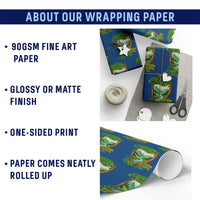 Irish Pride Wrapping Paper Roll Ireland Forever Erin Go Bragh Harp Shamrock - Wonder Print Shop