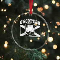 Irish-Scots Irish Scottish Crystal Glass Ornament O'Scottish Vintage Shamrock - undefined