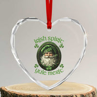 Irish Spirit Yule Merit Heart Crystal Glass Ornament - Wonder Print Shop