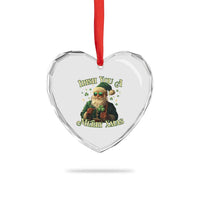 Irish You A Merry Xmas Heart Crystal Glass Ornament Shamrock Santa Ireland Lucky - Wonder Print Shop