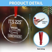 It Is 225 Somewhere Funny BBQ Smoker Grill Crystal Glass Ornament