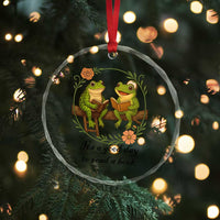 It Is A Good Day To Read A Book Crystal Glass Ornament Frog Book Lover TS12