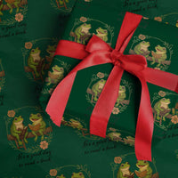 It Is A Good Day To Read A Book Wrapping Paper Roll Frog Book Lover - Wonder Print Shop
