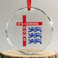 It Is Coming Home England Football Crystal Glass Ornament St George Cross Three Lions