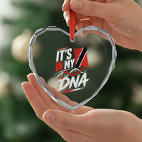 It Is in My DNA Trinidad and Tobago Heart Crystal Glass Ornament Trinidadian Flag Roots