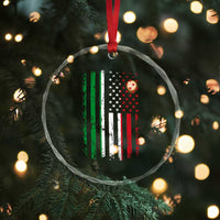 Italian American Flag Crystal Glass Ornament Retro Italian Family Italy Flag - Wonder Print Shop