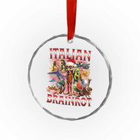 Italian Brainrot Christmas Meme Crystal Glass Ornament Funny Brain Rot Gen Z Meme - Wonder Print Shop