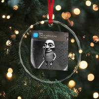 Italian Brainrot Tung Tung Tung Sahur Crystal Glass Ornament Internet Memes Ring with Motion - Wonder Print Shop